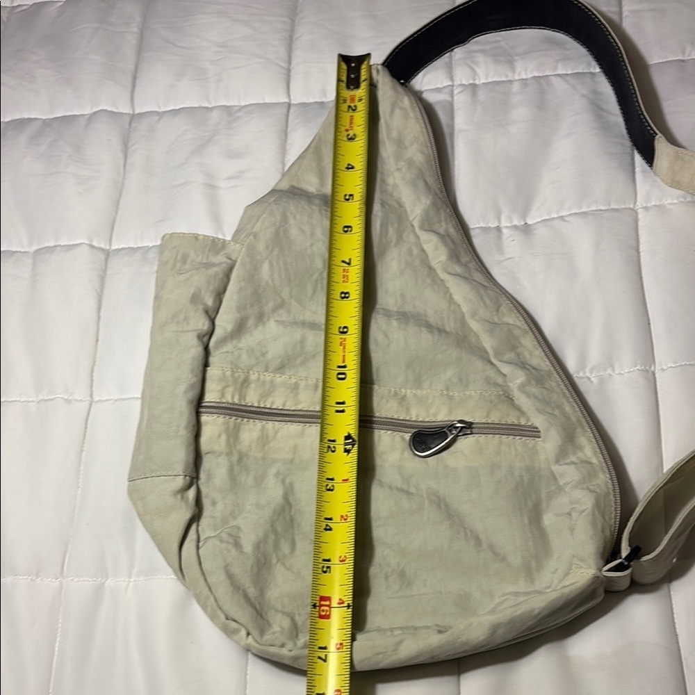 AMERIBAG 17" DISTRESSED NYLON HEALTHY BACK BAG TOTER (SMALL) CROSSBODY SLINGBAG - Picture 7 of 15
